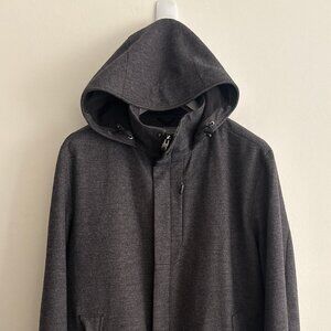 $595 Icebreaker 380 Merino Wool Hooded Grey Zippered Coat/ Jacket —  L- XL